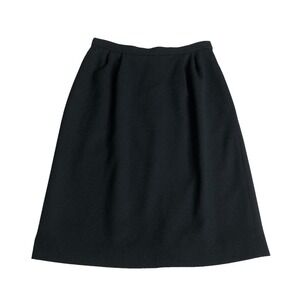 Vintage 90s Sassco Wool Pencil Skirt Womens 6 Black Office Siren Academia Preppy